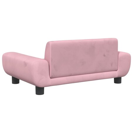 vidaXL Sofa dla dzieci, różowa, 70x45x33 cm, aksamit