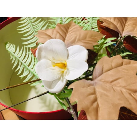 KWIATY MYDLANE MAGNOLIA do bukietów stroika flower box BIAŁA dekoracja