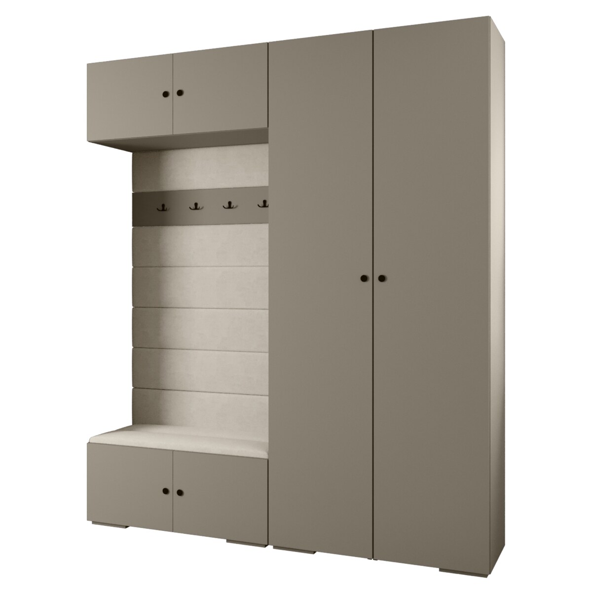 Garderoba do przedpokoju INOVA 2 Z18 kaszmir+czarny+manila02