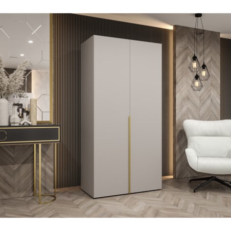 Szafa uchylna otwierana ALICANTE 1 100 wys. 202 cm Kaszmir + u. Złoty