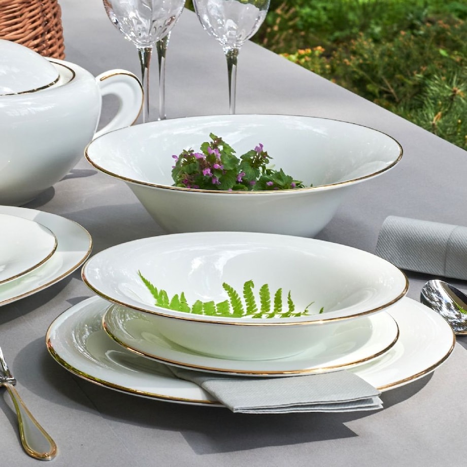 VILLA ITALIA Serwis obiadowy porcelanowy na 12 osób NAOMI GOLD