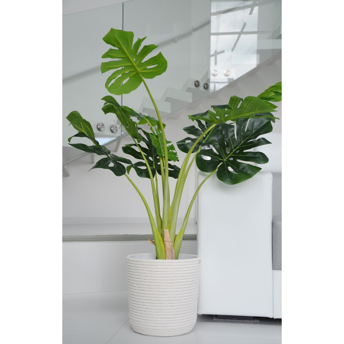 35 BOHO gruby sznurek lina BIAŁA BAWEŁNA naturalna osłonka na doniczkę koszyk z trawy plecionej styl skandynawski etno loft marynistyczny wzór 35/BB16