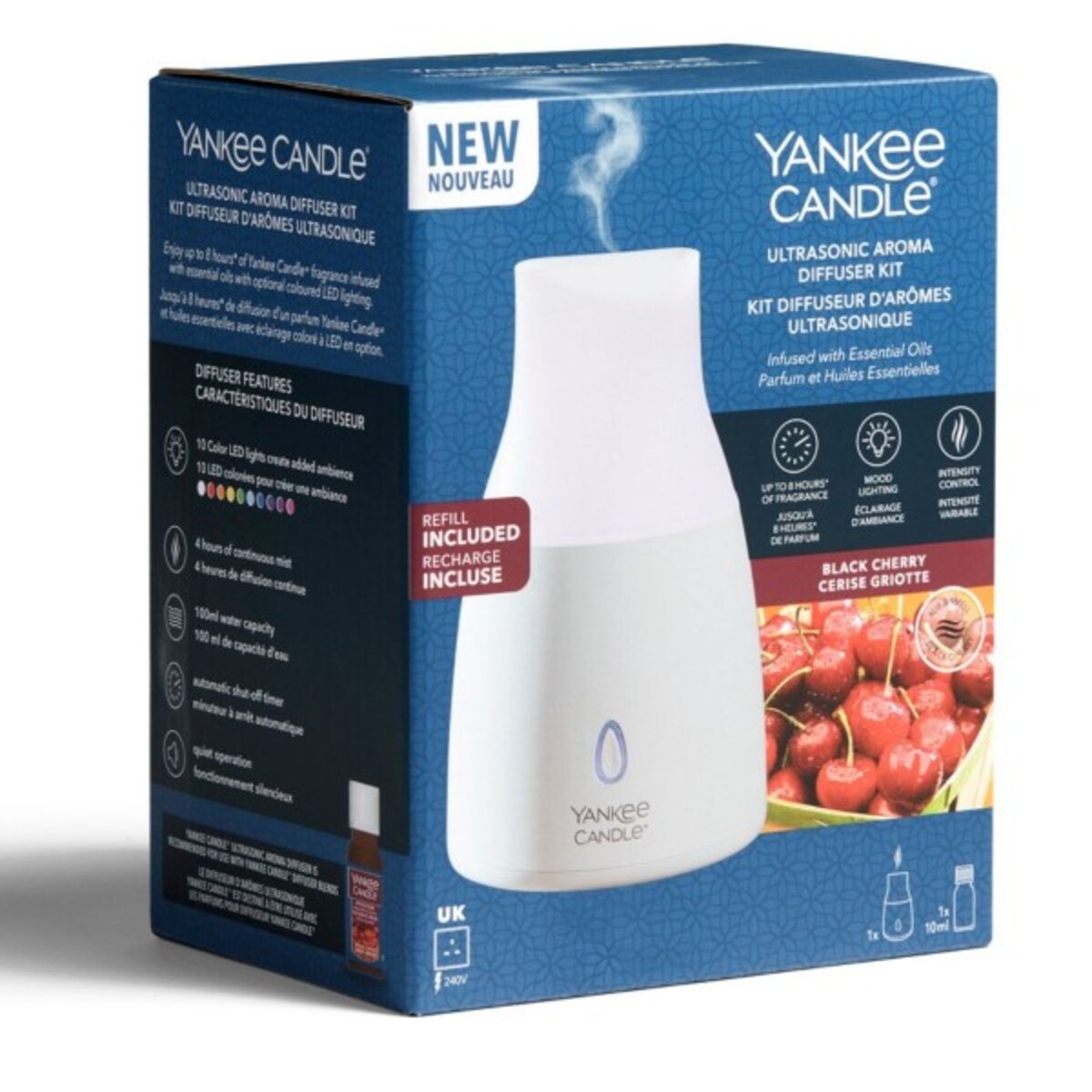 Yankee Candle Ultrasonic zestaw BLACK CHERRY