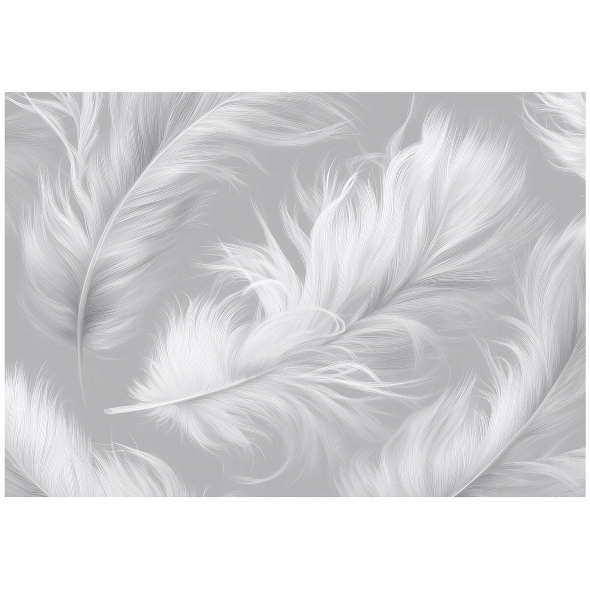 Fototapeta Do Sypialni Salonu Na Flizelinie Pióra Nowoczesny Szary 350x250