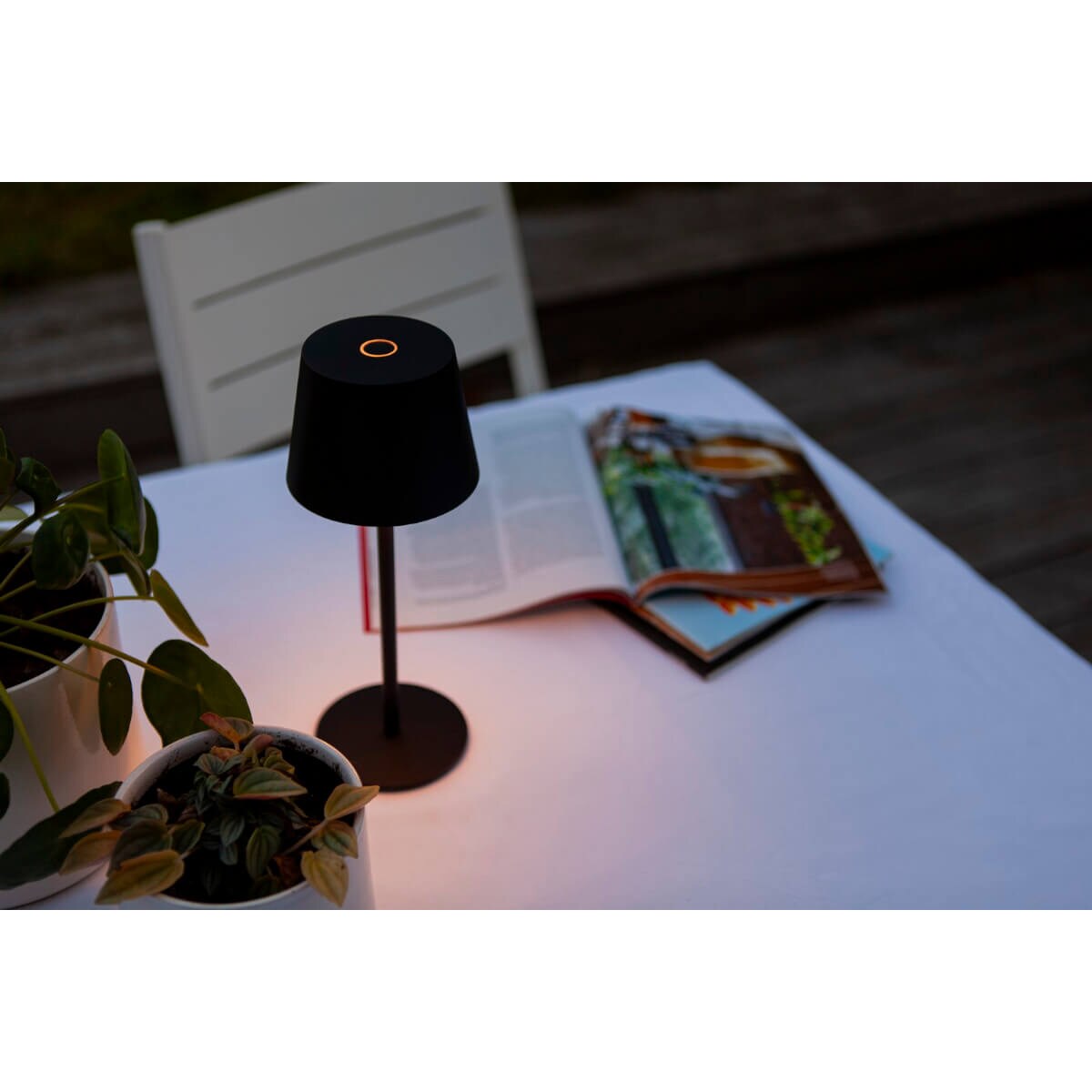 Regulowana lampka stojąca Roble 8500601012 Lutec IP54 LED 1,1W 3000K czarny