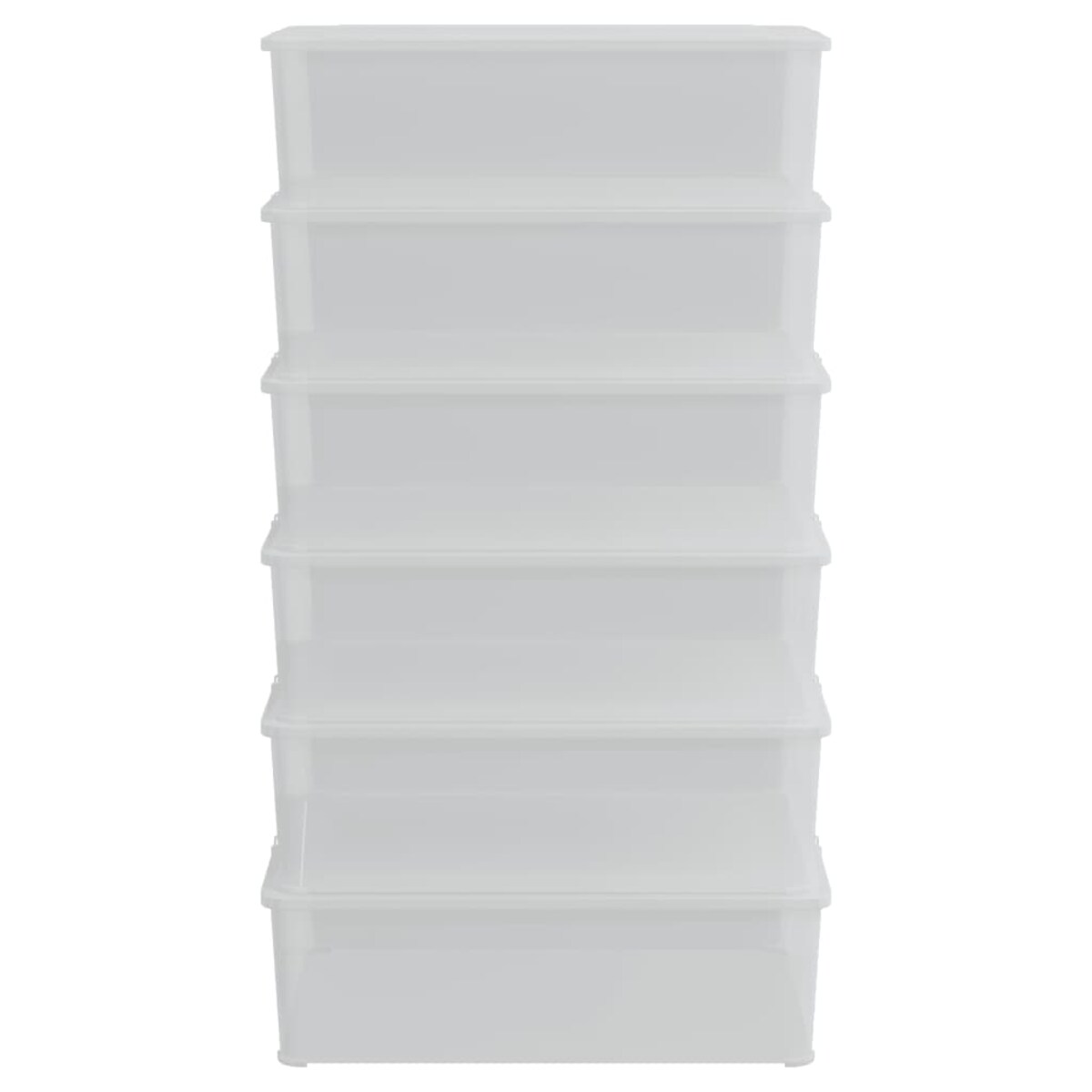 vidaXL Plastikowe pojemniki do przechowywania, 6 szt, 25L, sztaplowane