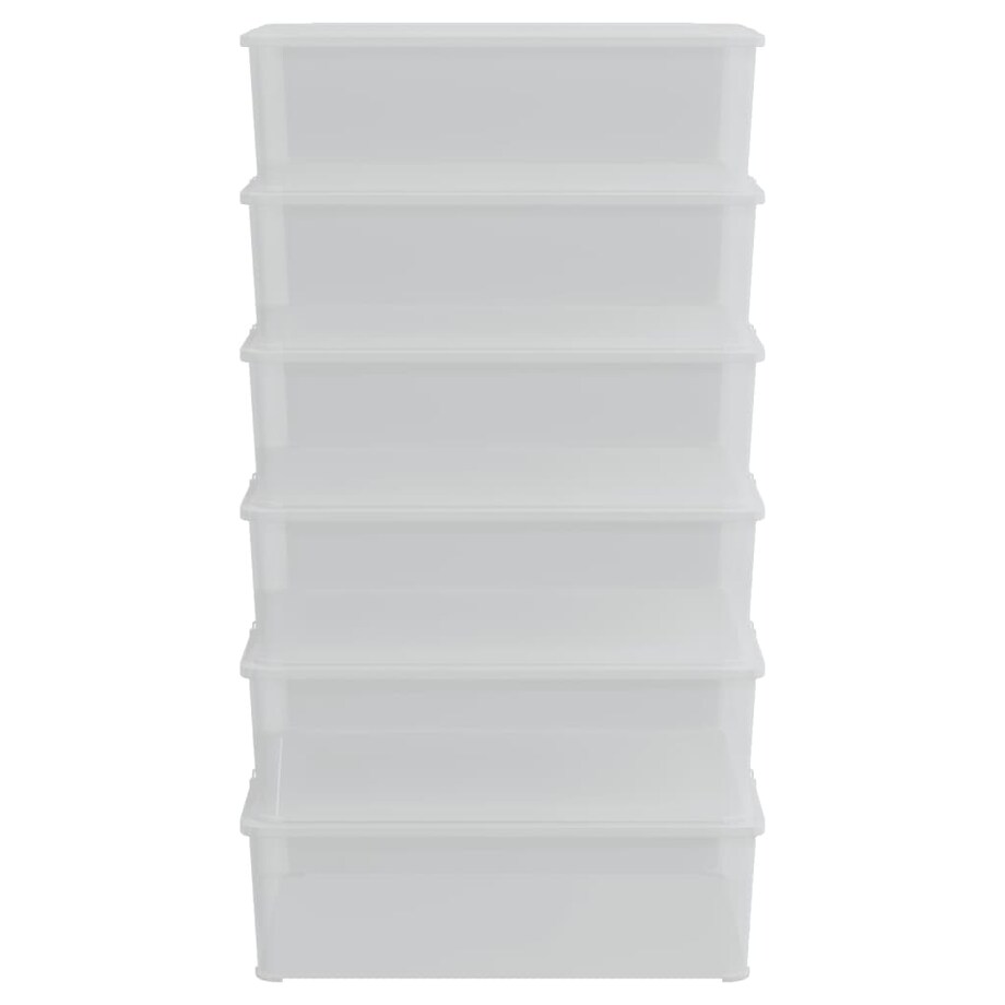 vidaXL Plastikowe pojemniki do przechowywania, 6 szt, 25L, sztaplowane