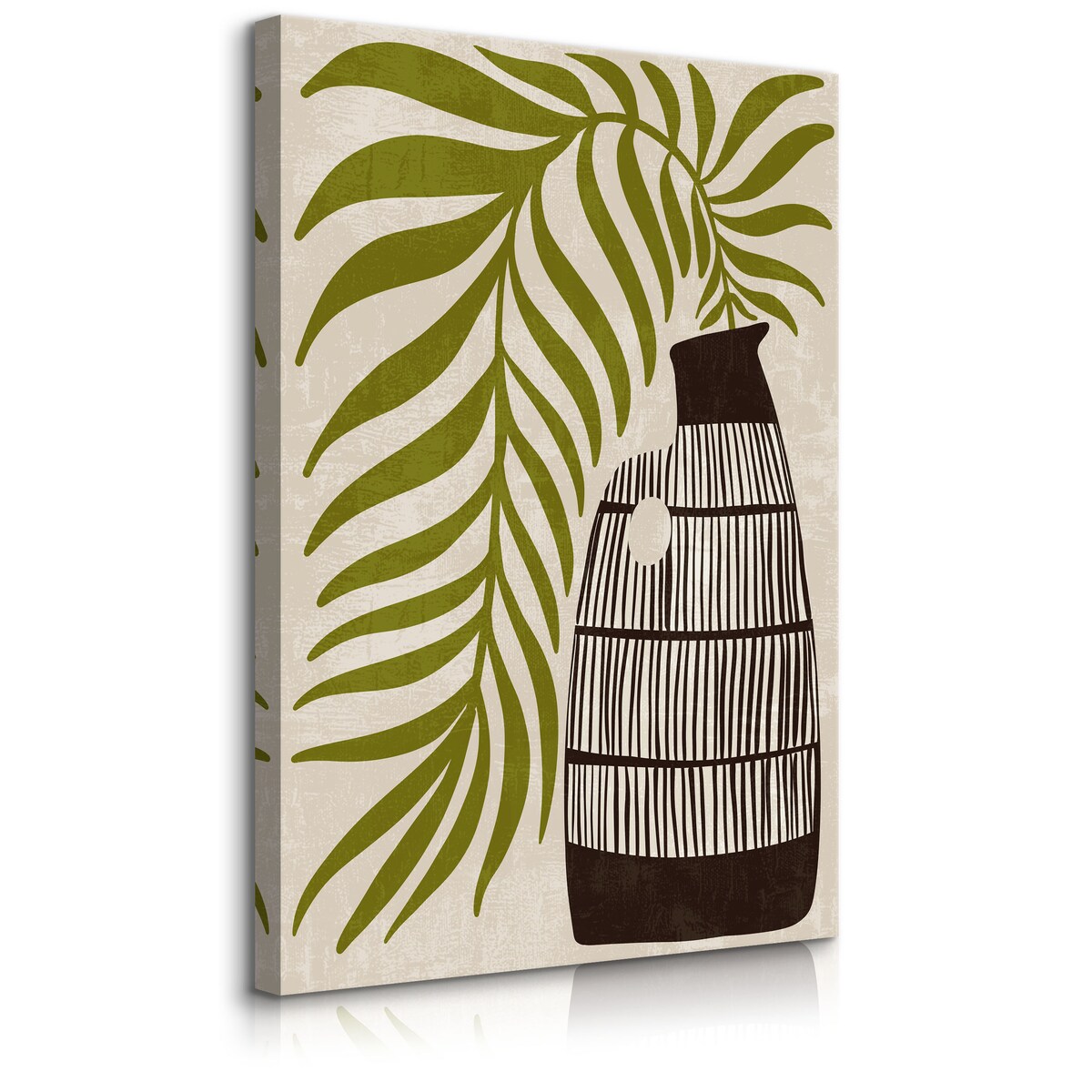 OBRAZ LIŚCIE PALMOWE MARTWA NATURA STYL BOHO 80x120cm