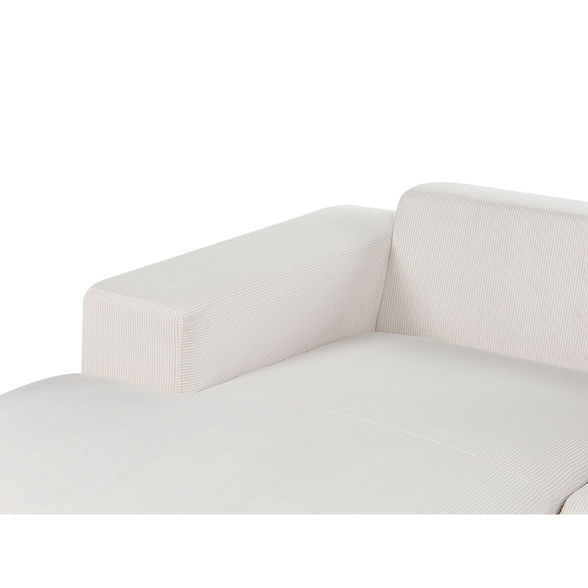 Narożnik prawostronny sztruksowy złamana biel LUNGO