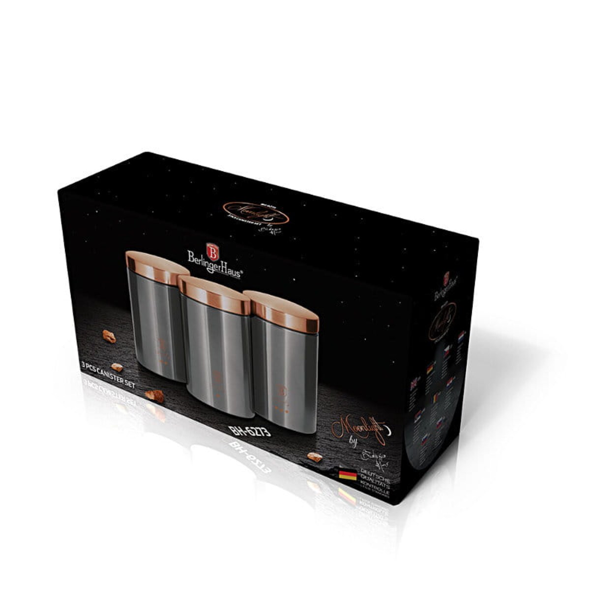 Pojemniki na żywność Zestaw Berlinger Haus BH-6273 Szary miedziany