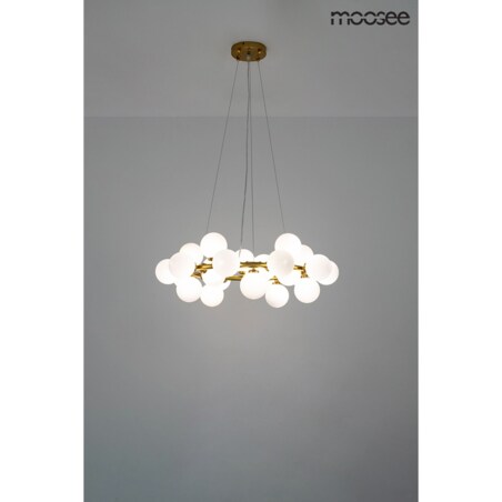 Lampa wisząca Cosmo MSE010100223 bubbles biała złota