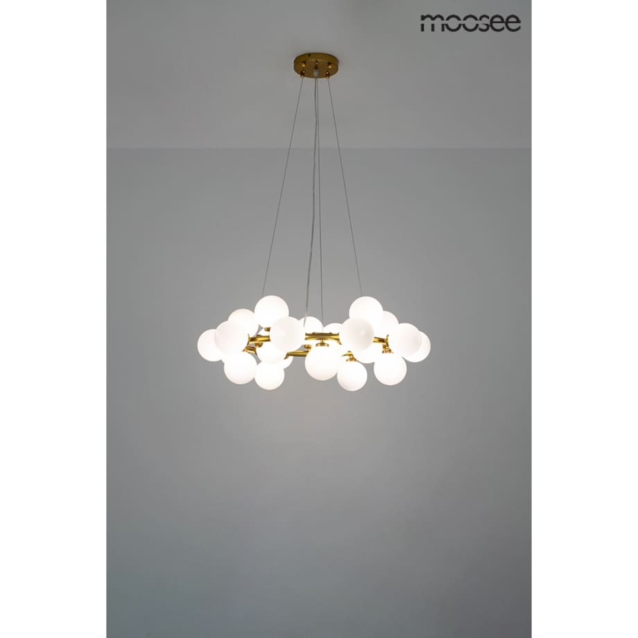 Lampa wisząca Cosmo MSE010100223 bubbles biała złota