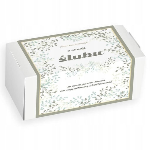 Zestaw prezentowy smakowa mielona kawa z OKAZJI ŚLUBU wesela dla nowożeńców