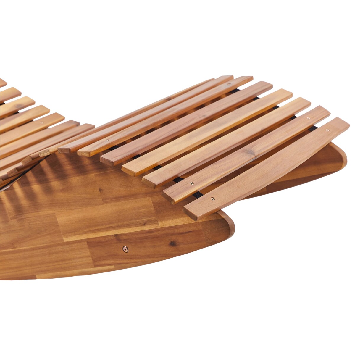 Leżak ogrodowy z poduszką BRESCIA PREMIUM Drewno akacjowe Jasnobeżowy