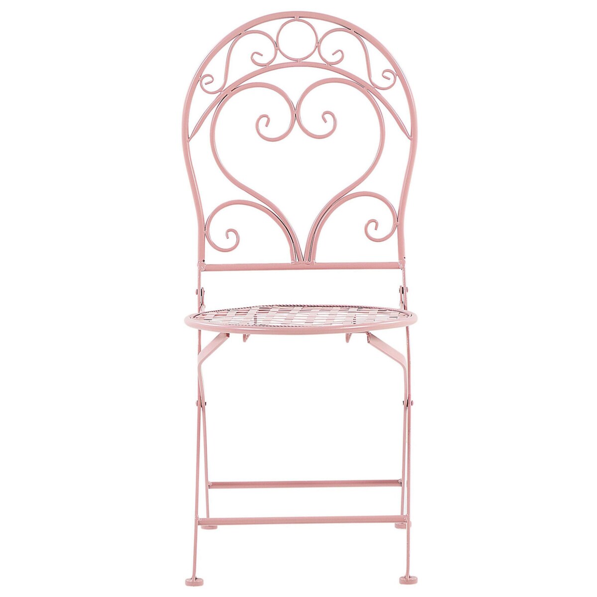 Krzesło ogrodowe Zestaw 2 Metal Różowy ALBINIA
