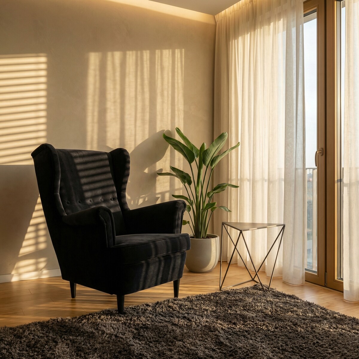 Fotel uszak Black Pearl