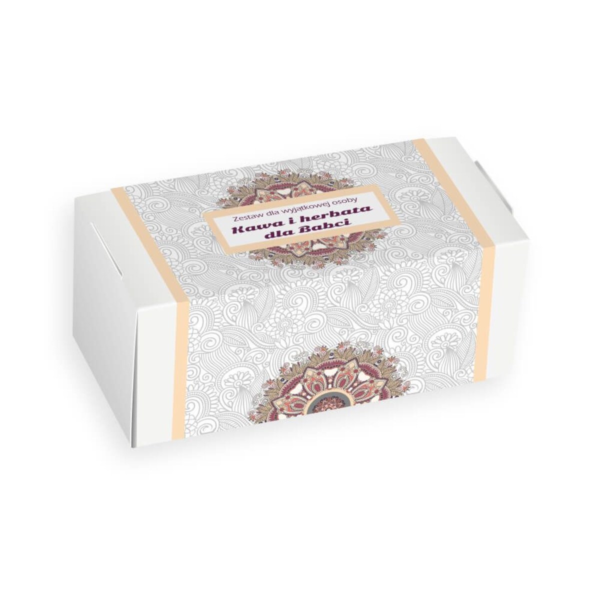 Gotowy zestaw prezentowy „Box dla Babci i Dziadka“ kawy herbaty smakowe PREMIUM x2 zaparzacz kubek 2szt. prezent upominek na Dzień Babci i Dziadka dla dziadków babci dziadka emeryta emerytki seniora