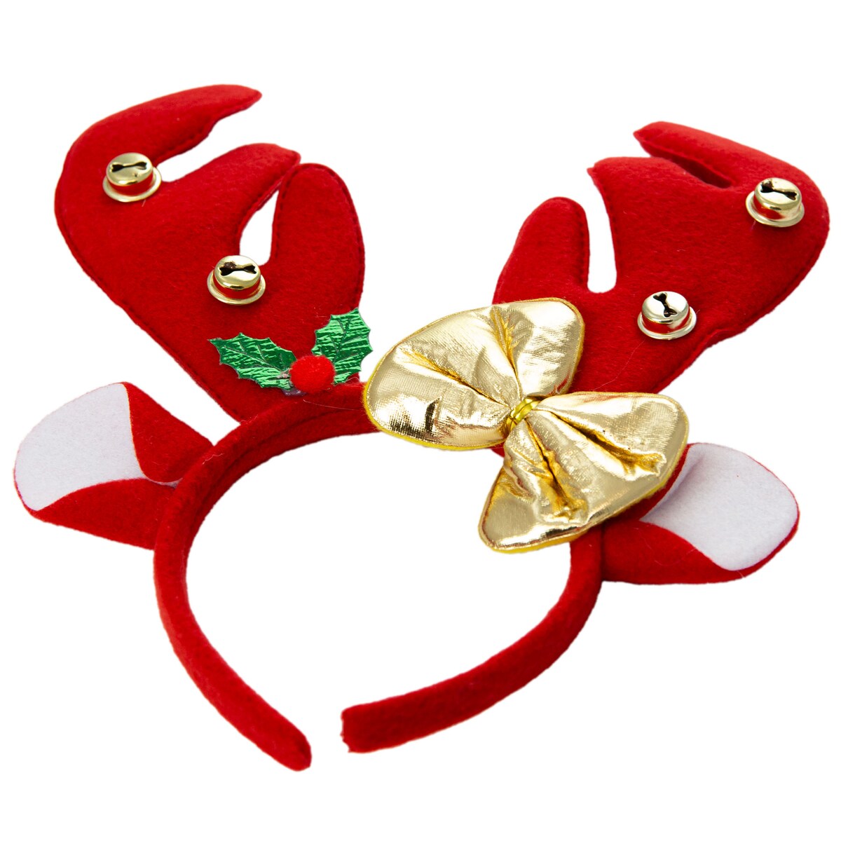 Opaska Na Głowę Rogi Renifera 24X25 Cm Święta Mikołajki Ozdoba Do Włosów Czerwone