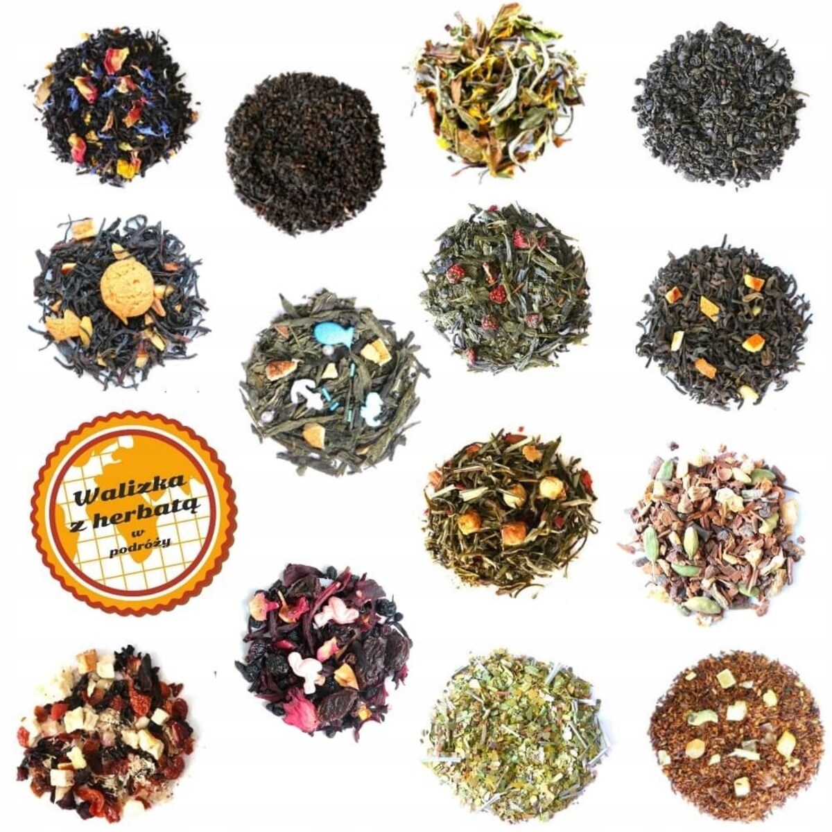 Wyjątkowy Prezent z herbatą smakową mix i akcesoriami dla podróżnika gift