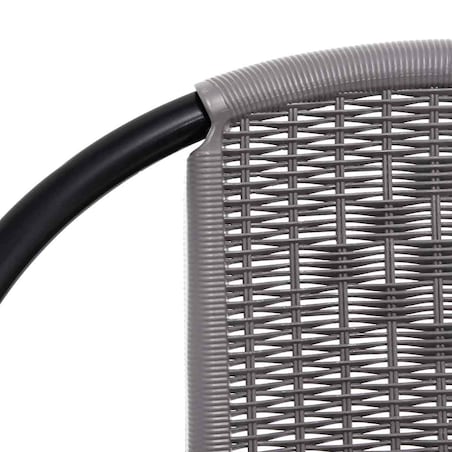 vidaXL Krzesła ogrodowe, 4 szt., rattan syntetyczny i stal, 110 kg