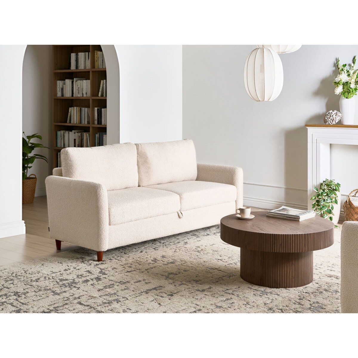 Sofa dla 3 osób MARE Boucle Beżowy