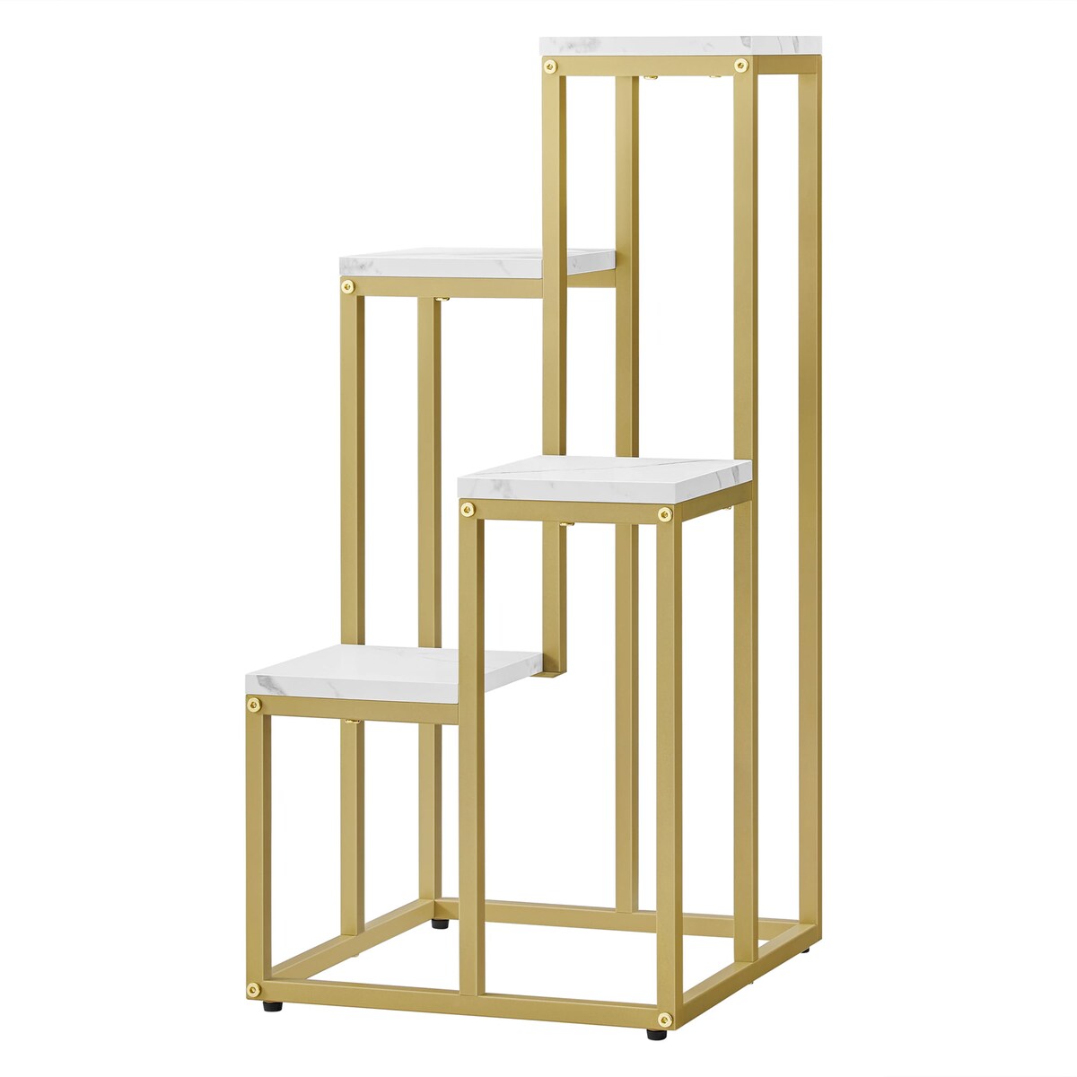 Regał Kwietnik 4 Półki Do Salonu Pokoju Biura Sypialni Biały