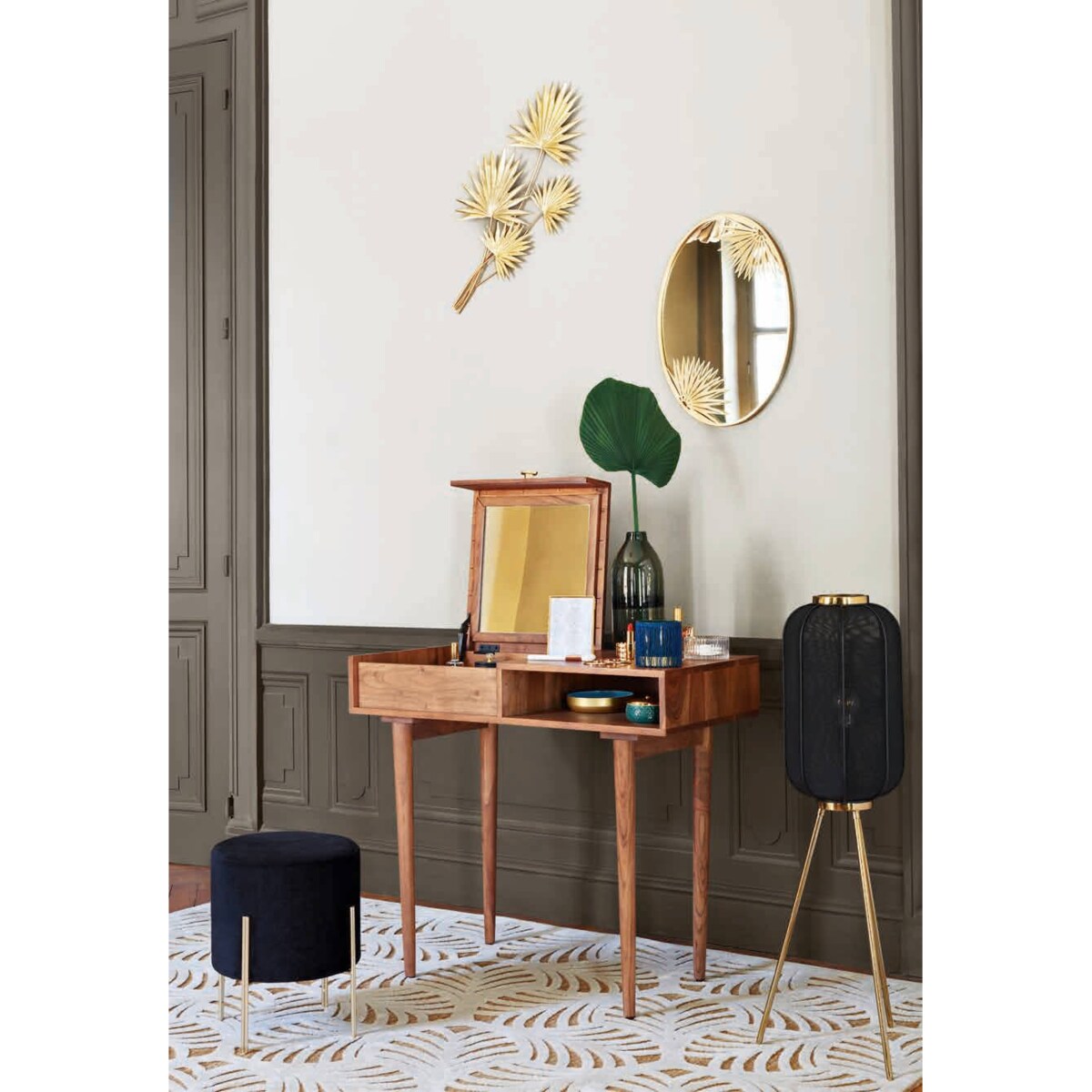 Stołek aksamitny VELVET, 33 cm