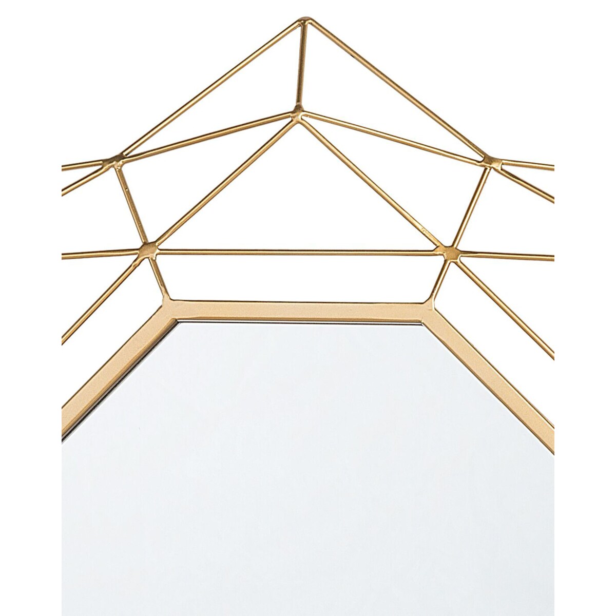 Metalowe lustro ścienne ø 60 cm złote HILLION