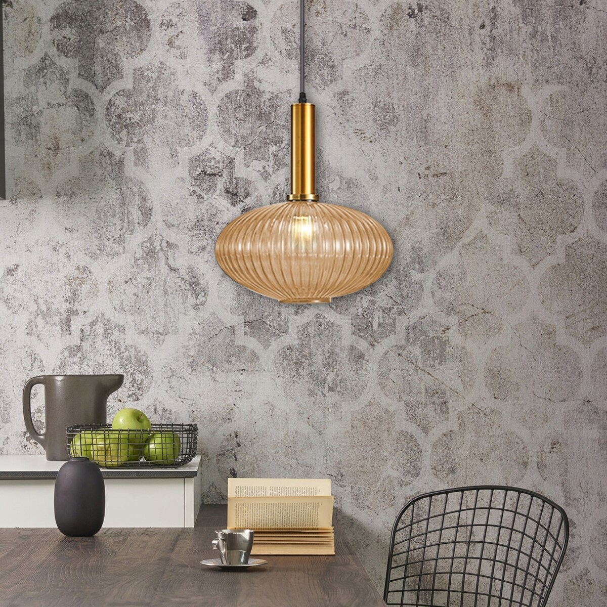 Lampa Sufitowa Wisząca Szklana Przezroczysta