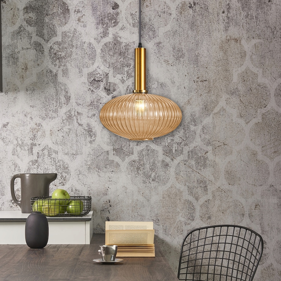 Lampa Sufitowa Wisząca Szklana Przezroczysta