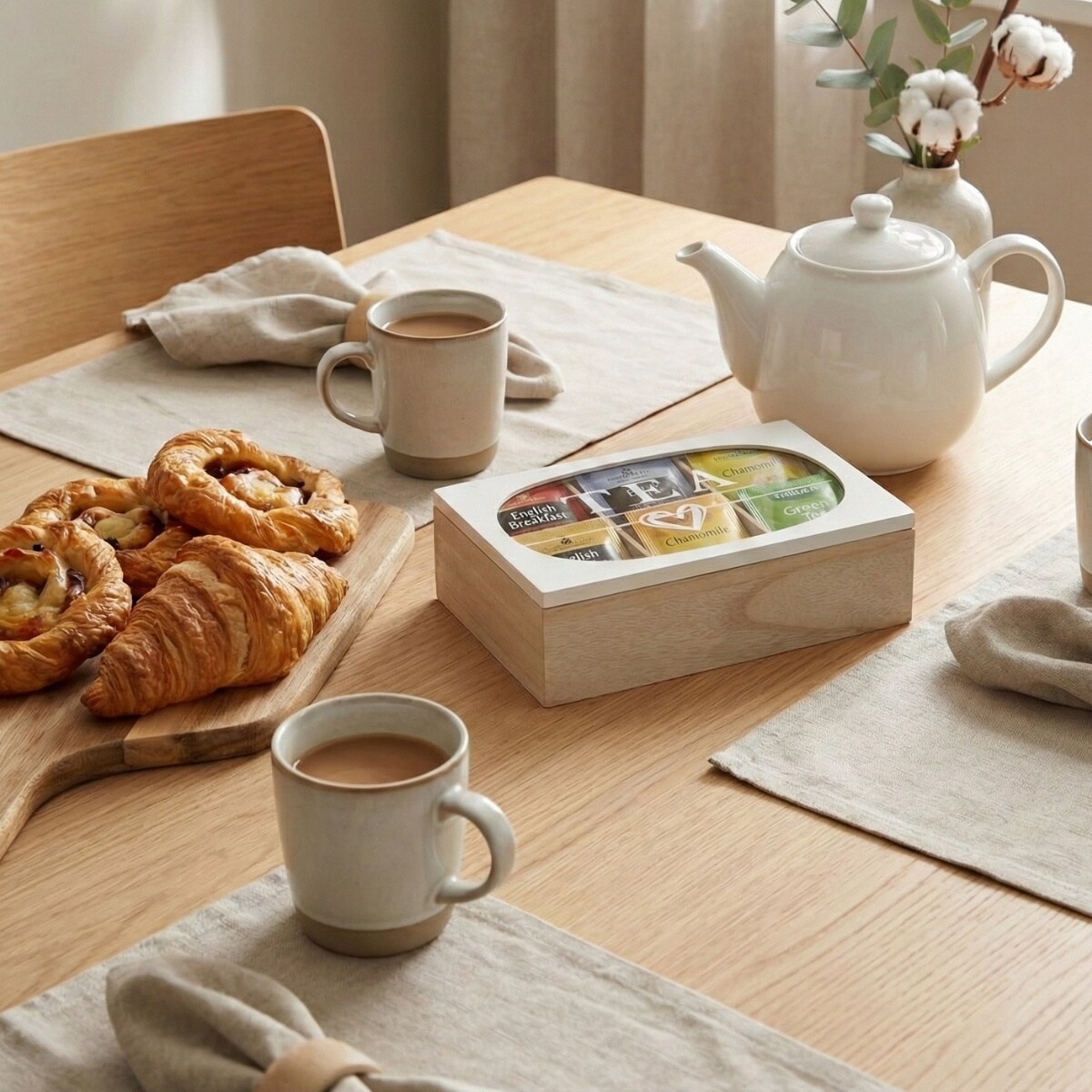 Herbaciarka ze szklanym wiekiem ZEN, 24 x 16,5 x 7 cm