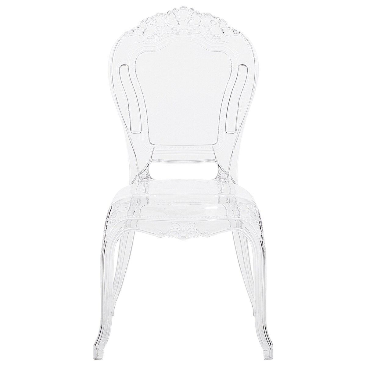 Zestaw 2 krzeseł do jadalni przezroczysty VERMONT