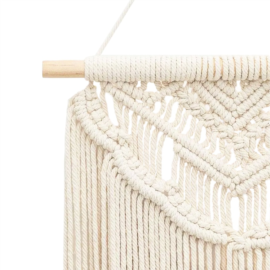 DEKORACJA ŚCIENNA BOHO MAKRAMA ECRU 322149