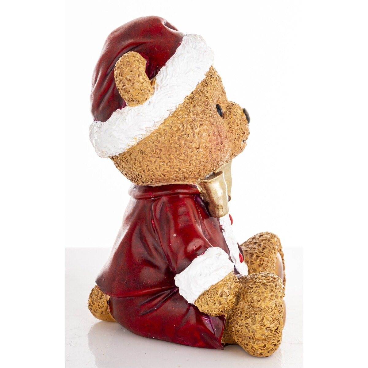 Figurka niedźwiadek 15x12x10 cm URSUS-2 small w czerwonym ubranku