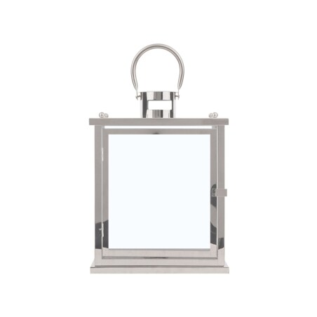 Lampion stalowy 39 cm srebrny TENERIFE