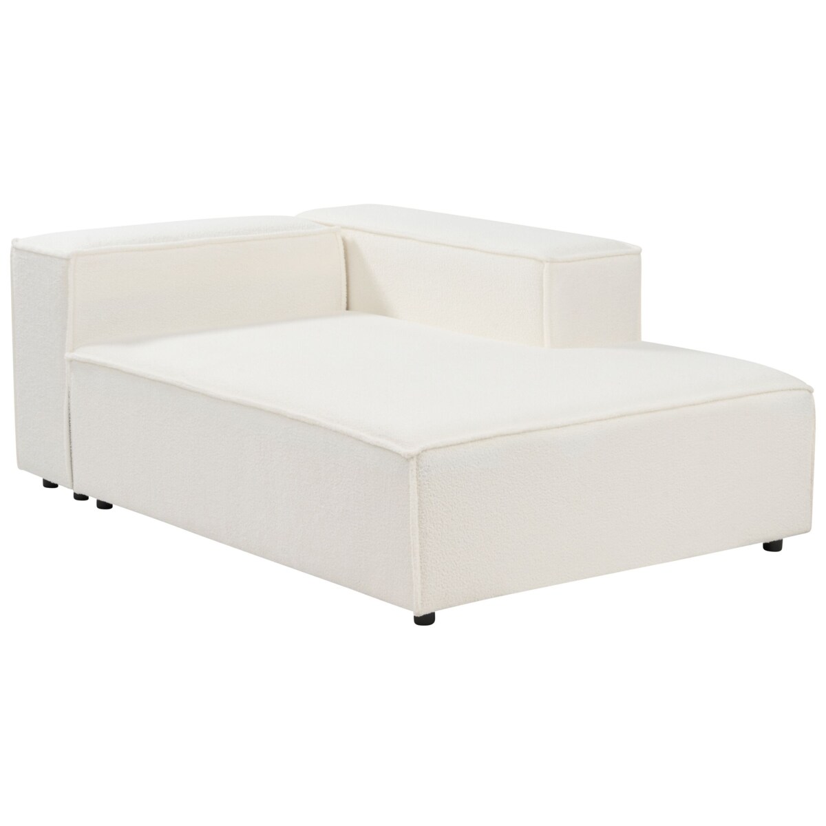 Narożnik modułowy ARDAL Boucle Biały dla 3 osób Lewostronny