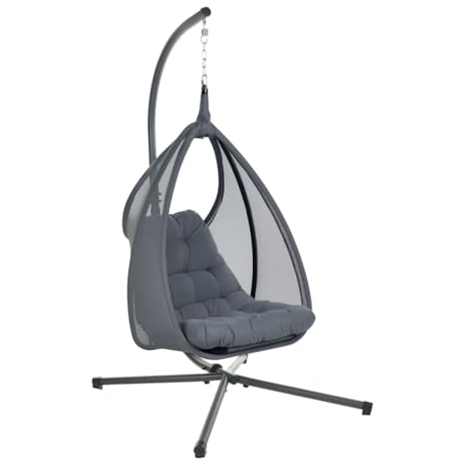 Fotel wiszący ze stojakiem AVEGNO Ciemnoszary