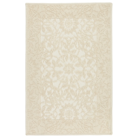 Dywanik łazienkowy Lino 50x80 cm bawełniany ornament beżowy szt