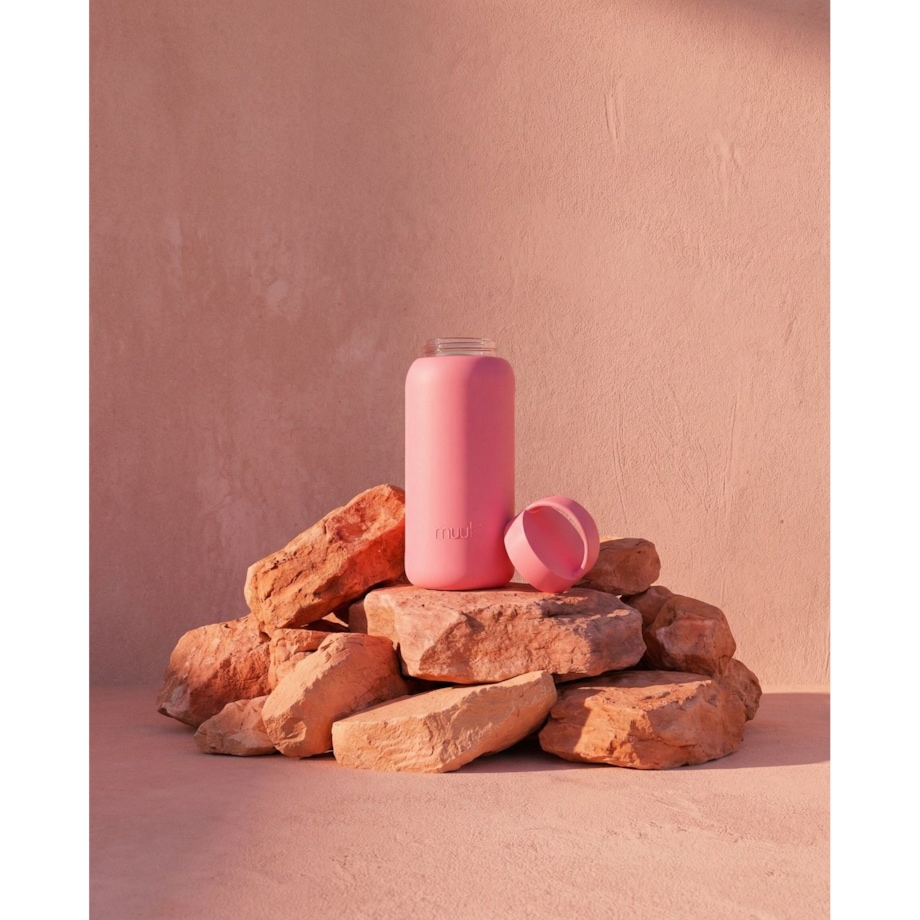 MUUKI DAILY BOTTLE szklana butelka na wodę 720 ml, Flamingo Pink