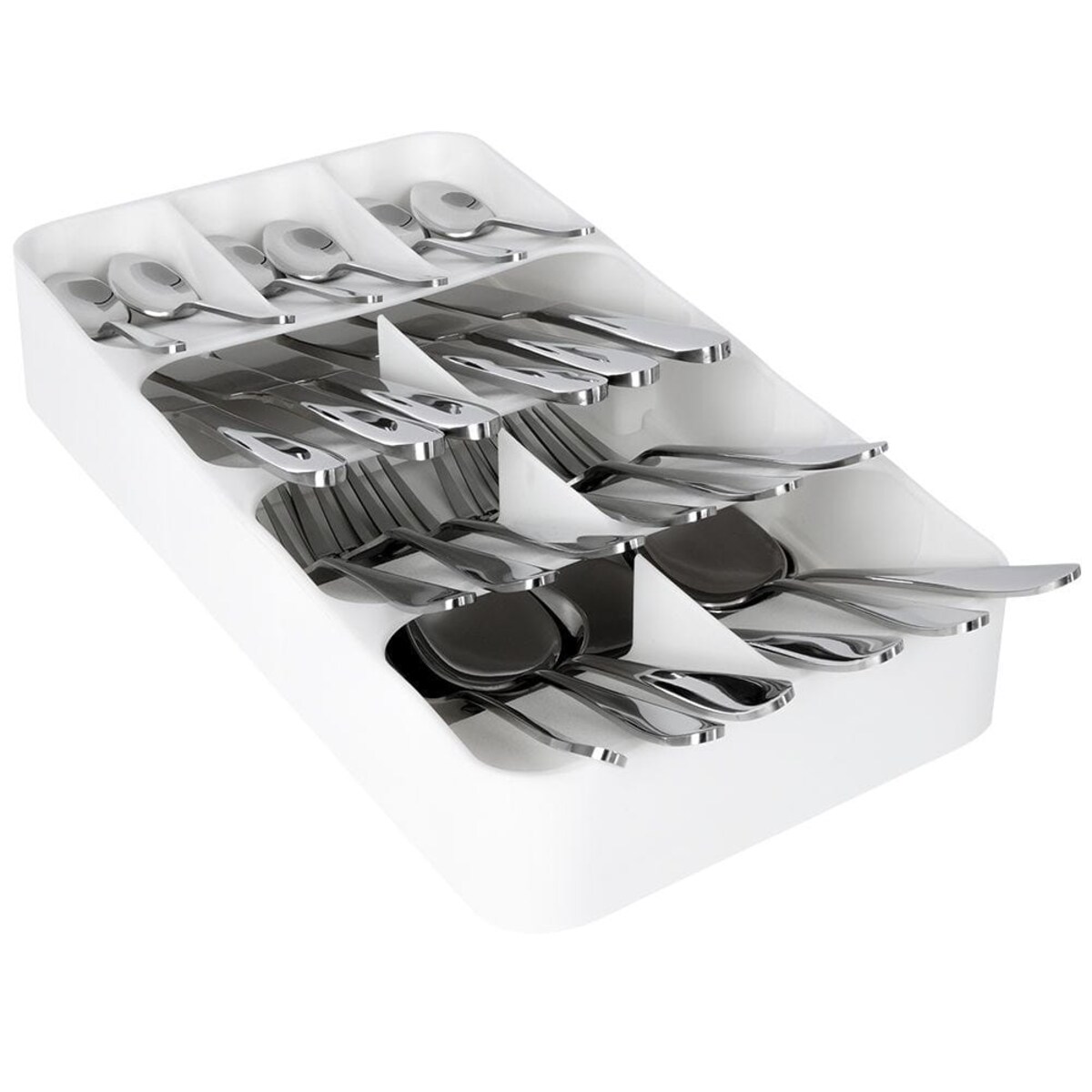 Organizer Wkład do Szuflady na sztućce Biały 39 x 17 x 5,5 cm
