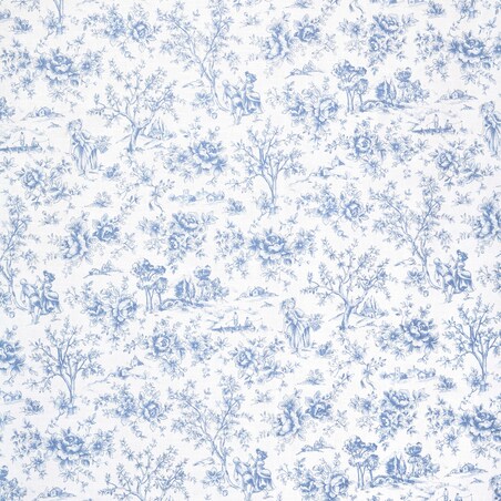 Obrus Toile de Jouy Blue okrągły - Średnica ok. ⌀ 210 cm