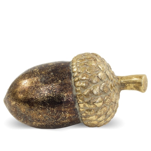 Dekoracja 16x8x8 cm GLANS żołądź złotobrązowy