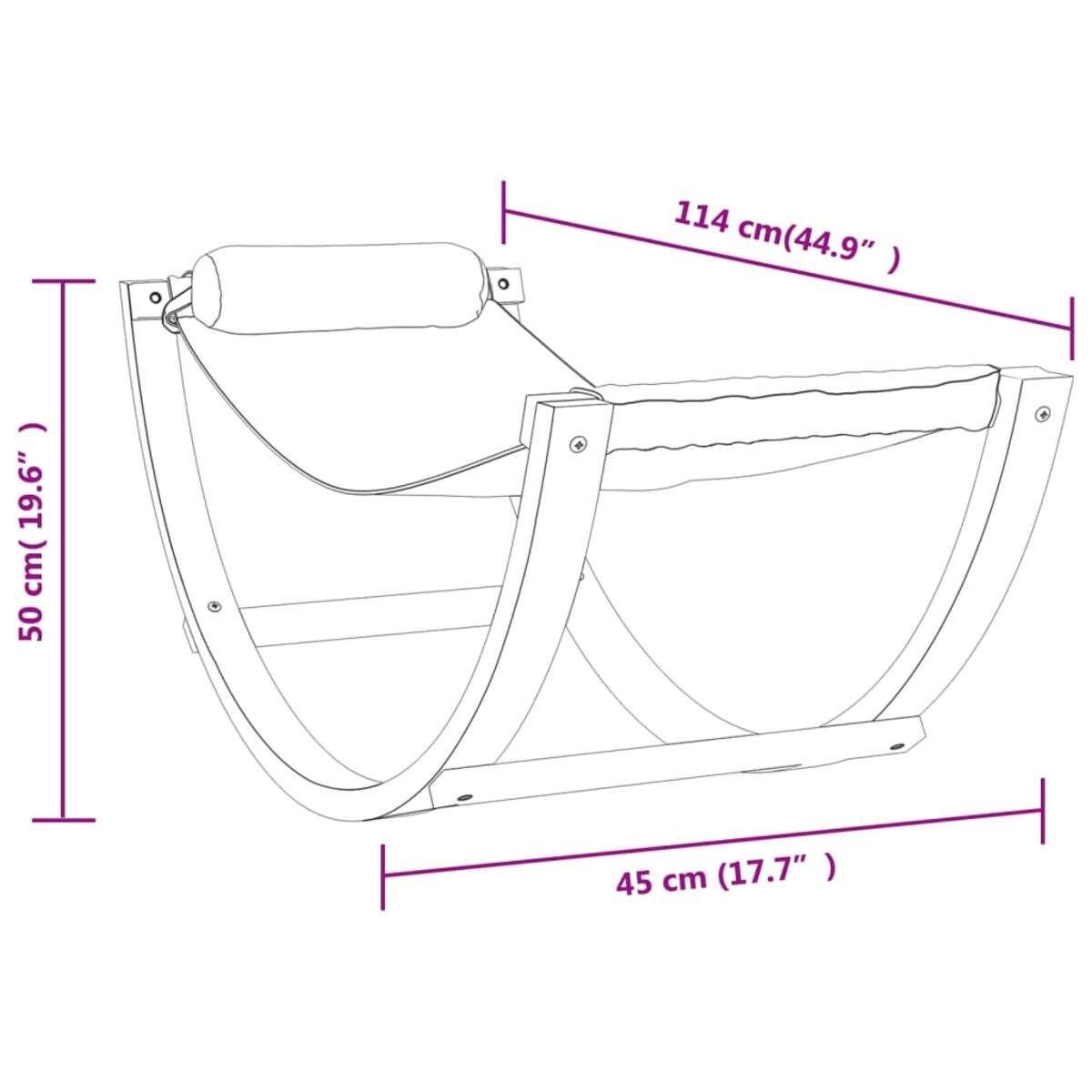 vidaXL Hamak na bujanym stelażu, dziecięcy, niebieskie pasy, tkanina