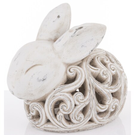 Dekoracja - królik ażurowy 21x16x26 cm BEŻOWY