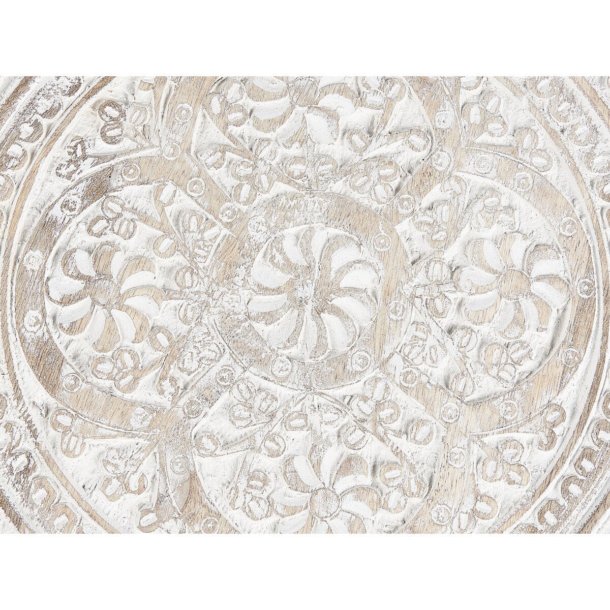 Stolik pomocniczy drewno mango złamana biel JAMBIA