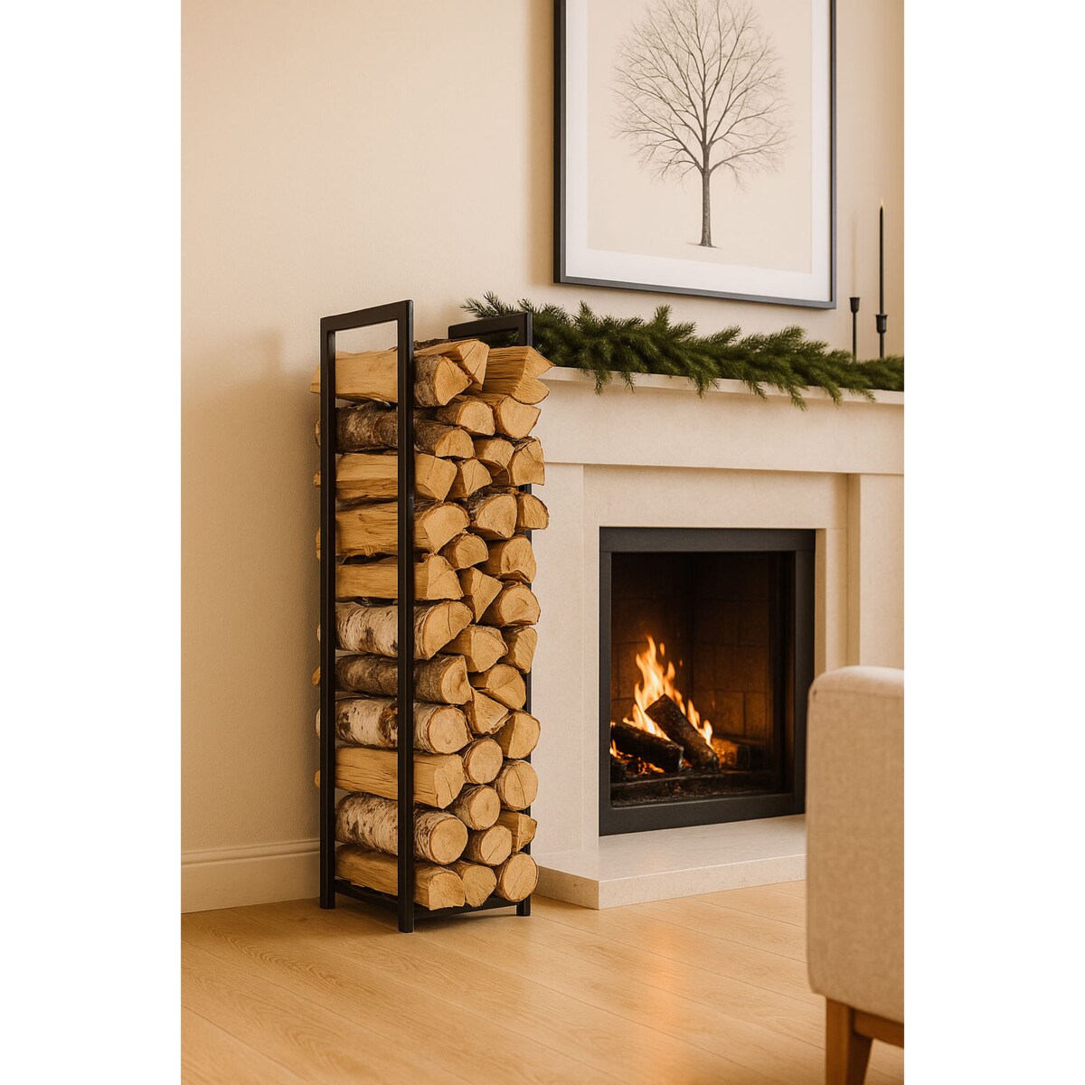 Stojak na drewno KS-12 WOOD M - KAJA HOME