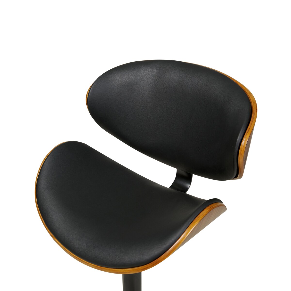 Zestaw 2 krzeseł barowych ROTTERDAM II Ekoskóra Obrotowy Czarny