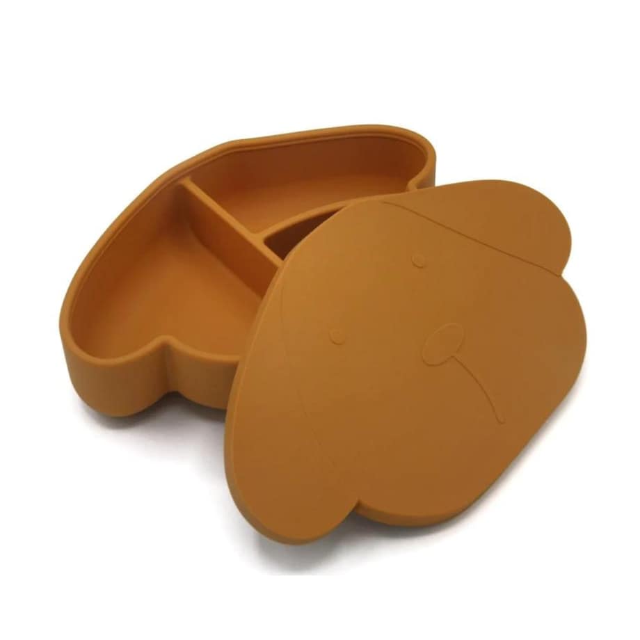THE COTTON CLOUD silikonowy lunch box dla dzieci, Dog/Honey