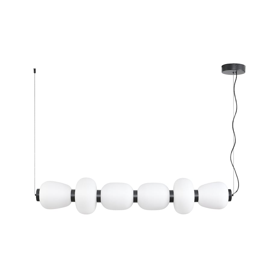Lampa wisząca BRILLA-6 LED biało-czarna 125 cm