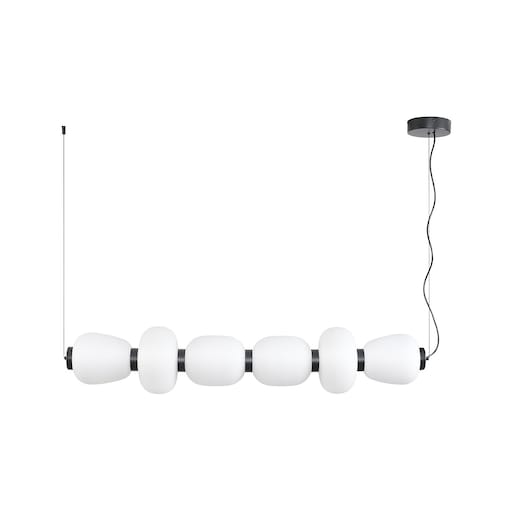 Lampa wisząca BRILLA-6 LED biało-czarna 125 cm
